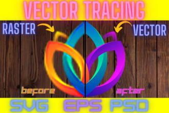do vector tracing, redraw logo and convert to vector, raster to vector