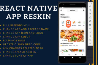 reskin react native app, codecanyon app