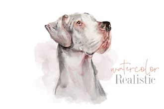 draw realistic of your pets in watercolor