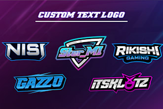design text or letter logo for esport, sport, gaming, twitch