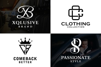 design luxury fashion, clothing brand logo
