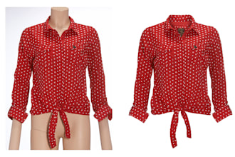create ghost mannequin neck joint or dummy retouch cloth shaping, wrinkle remove