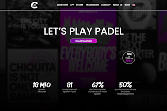 design wordpress website for your padel tennis club or team