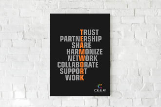 design typography poster, wall art and word cloud