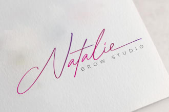 do creative signature logo design for feminine name or company