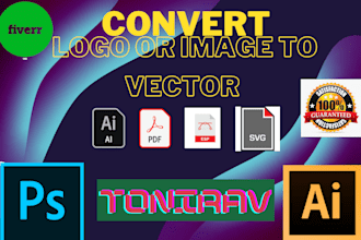 do vector tracing, vectorise or convert logo to vector