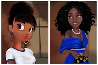 do african american vector portraits