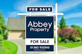 design real estate yard realtor signs, street sign