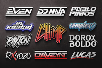 design dj, band, and music logo