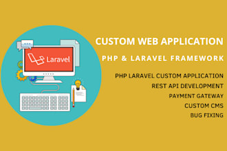 develop websites using php, laravel and create rest api