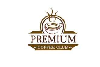 design premium coffee club logo in  1 day