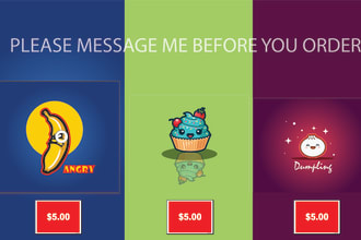 design a cute kawaii, or chibi logo for your business