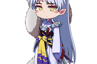 draw anime style chibi version of a character