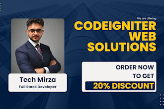 develop custom website in PHP using codeigniter