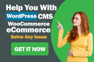 help with wordpress cms or woocommerce or shopify solve issues