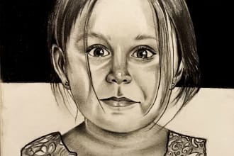 draw realistic pencil sketch portrait of any image