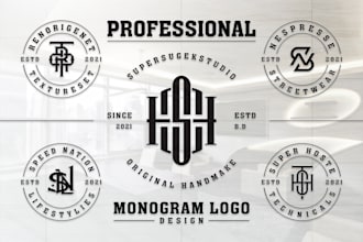 make professional monogram logo design
