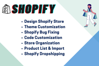 do shopify customization and bug fixing