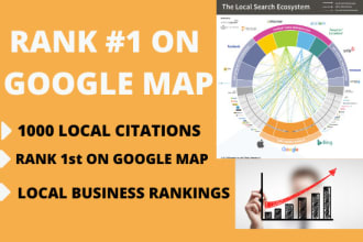 place 2000 google map citations for gmb ranking and local SEO