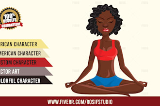 draw african american character illustration