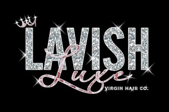 design feminine glitter diamond luxury logo