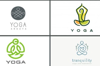 design health, fitness and medical yoga logo