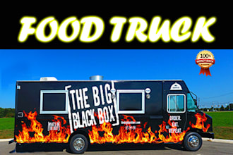 do unique food truck wrap for you