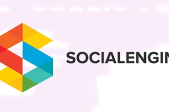 create, design and redesign social engine custom website for you