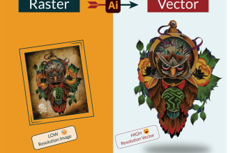 do vectorize, redraw, convert, recreate your raster logo