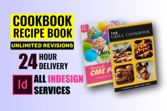 write and design ebook, recipe book and cookbook on adobe indesign