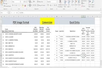 convert PDF data into excel, word, PPT or google sheets