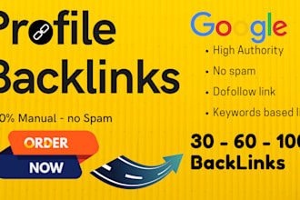 create SEO profile backlinks from high da sites