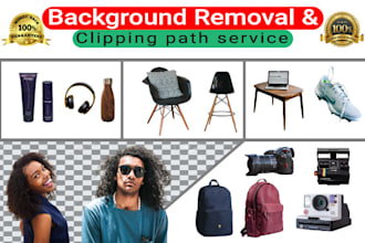 do background remove, transparent, clipping path within 12 hours
