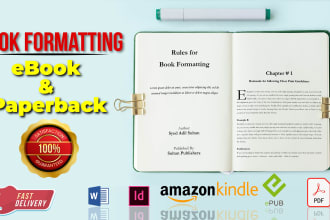do ebook formatting and amazon kdp paperback