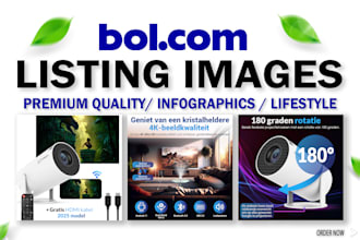 design unique bol product listing images and infographics
