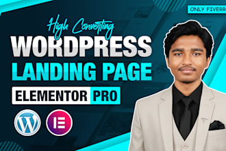 build wordpress landing page design, elementor landing page