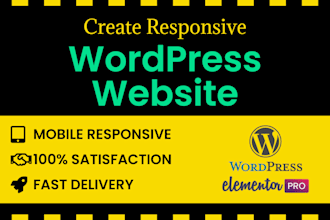 create responsive wordpress website design or blog