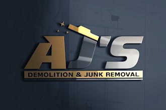 design junk removal and recycle logo