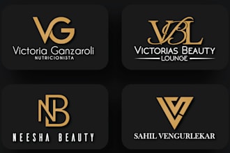 design a luxury monogram, initial letter mark and brand identity logo