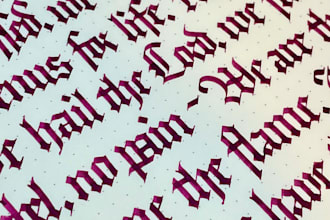 write medieval blackletter, gothic calligraphy