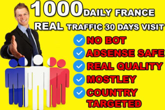 drive 30,000 france traffic visitors real quality to your website