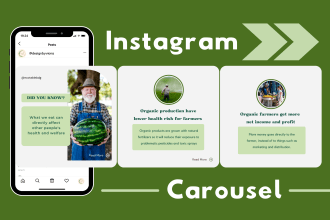 design attractive and engaging instagram carousel post