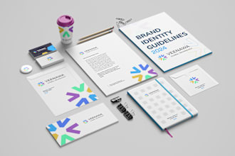 do corporate logo with complete brand identity  brand book or brand kit