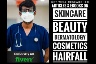 write SEO articles on dermatology skin care and cosmetics