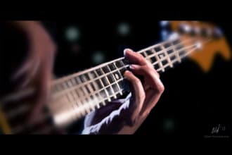 be your bass player and record a bass guitar track for you