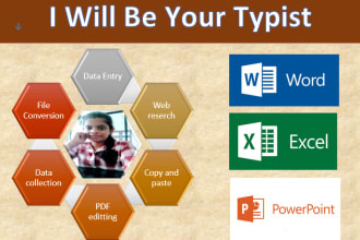 be your typist and do fastest and amazing data entry work