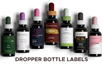 do product label design, bottle label, cbd label design
