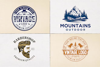 design impressive vintage, badge, sticker, stamp, hipster logo