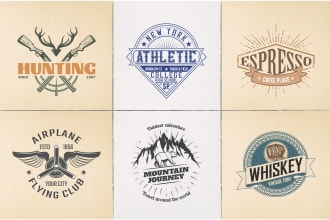 design impressive vintage, badge, stamp, hipster logo