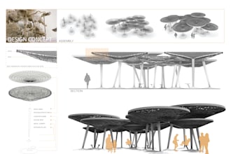 create architectural illustrations and presentation board